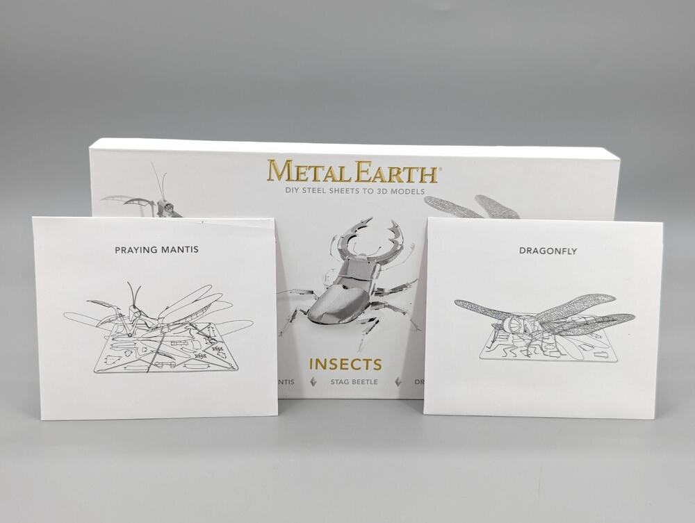 Metal Earth Insects Metal Sheets DIY 3D Models Praying Mantis & Dragonfly Only